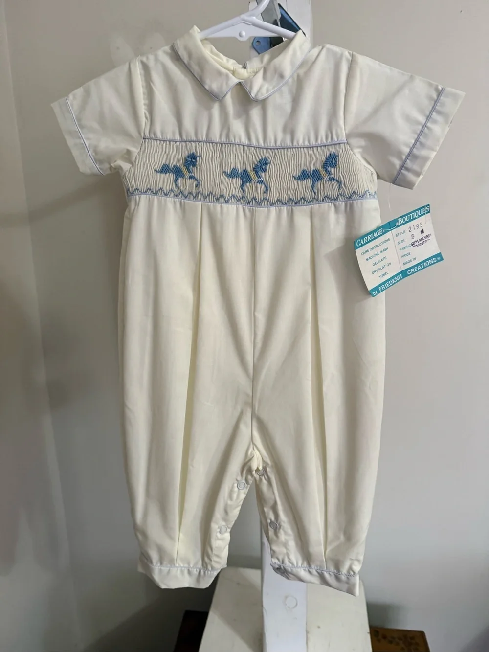 NWT Vintage Carriage Boutiques Smocked Romper